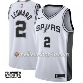 Maillot Basket Enfant San Antonio Spurs Kawhi Leonard 2 Nike 2017-18 Blanc Swingman